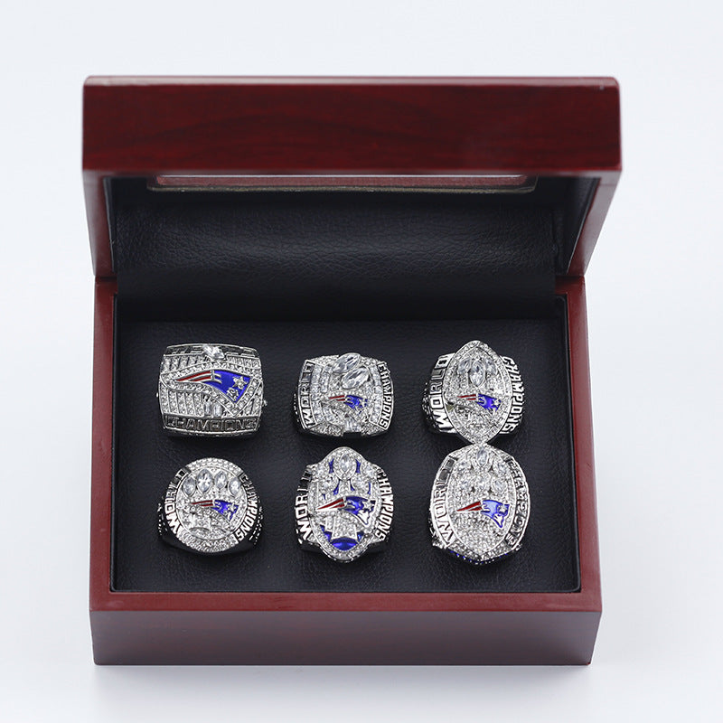 6 * NFL New England Patriots Replica Super Bowl Championship Rings