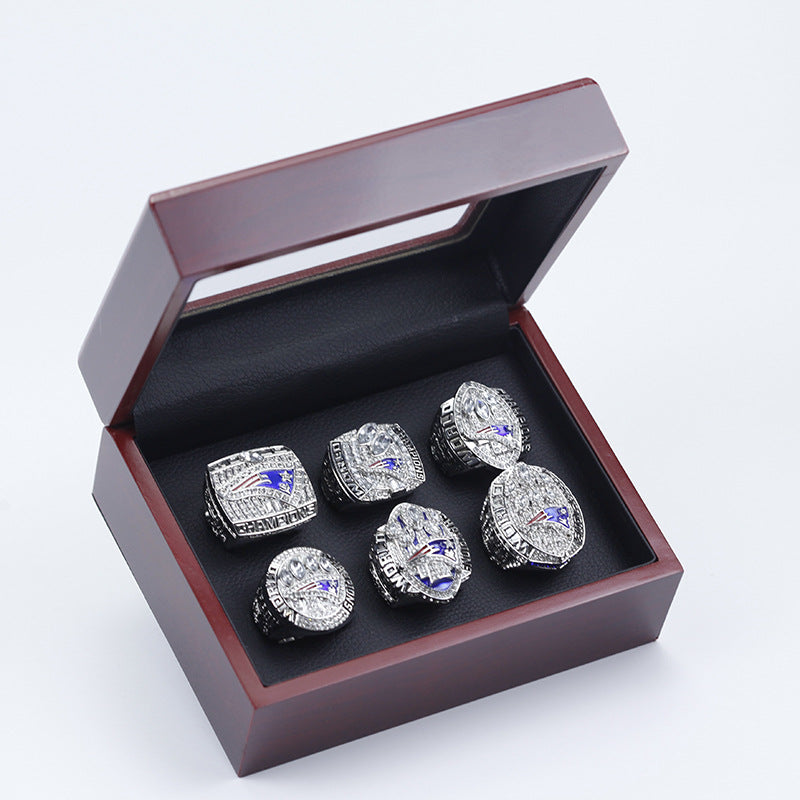 6 * NFL New England Patriots Replica Super Bowl Championship Rings