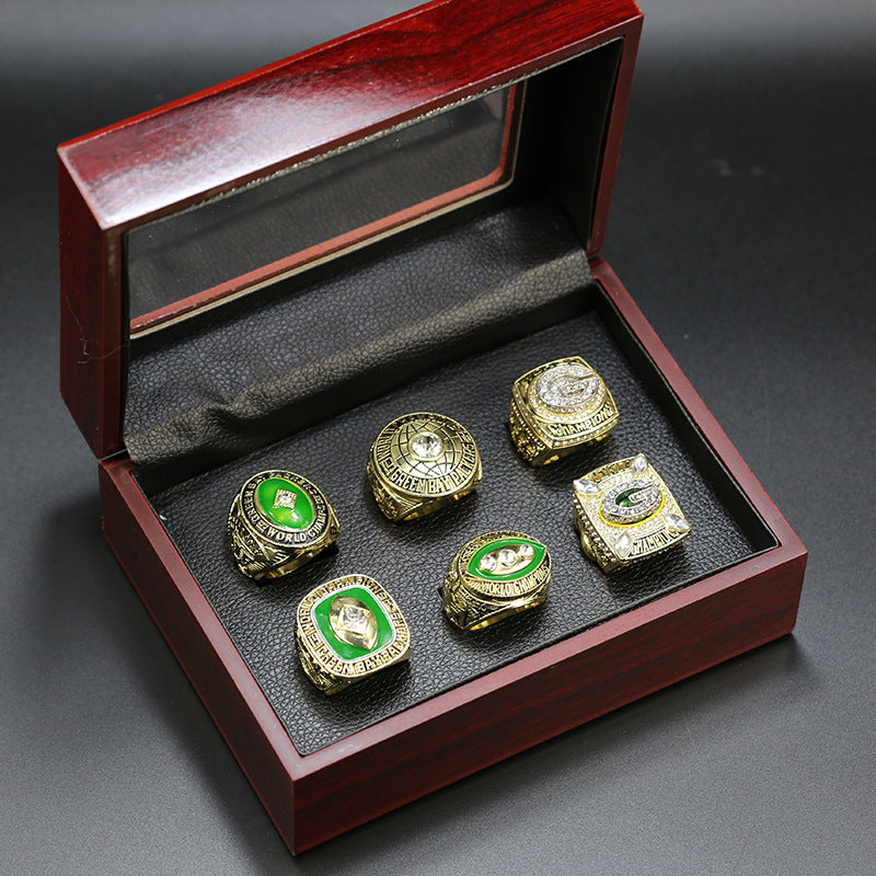 6 * NFL Green Bay Packers Replica Super Bowl Championship Rings