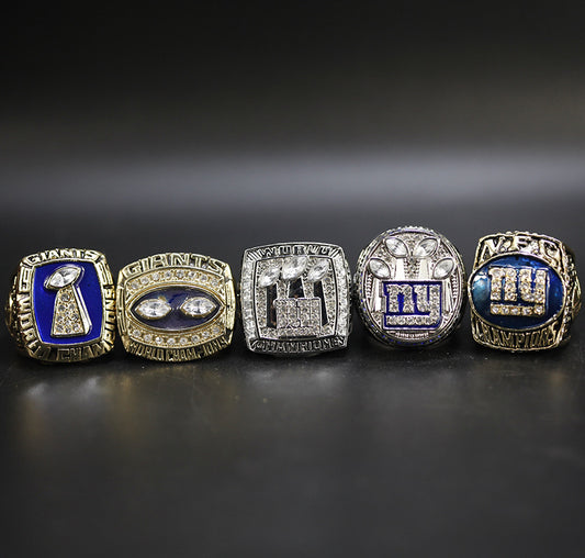 5 * NFL New York Giants Replica Super Bowl Championship Rings