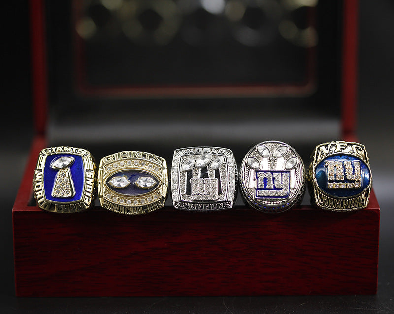 5 * NFL New York Giants Replica Super Bowl Championship Rings