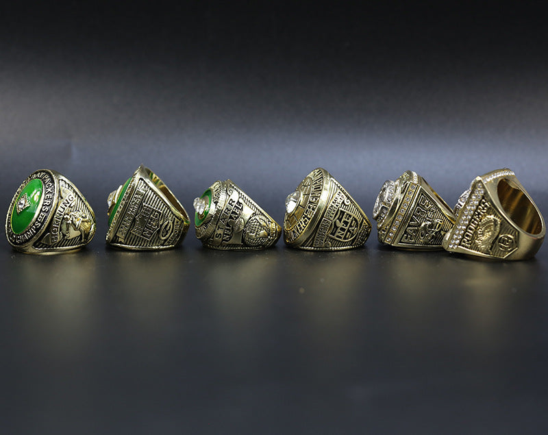 6 * NFL Green Bay Packers Replica Super Bowl Championship Rings