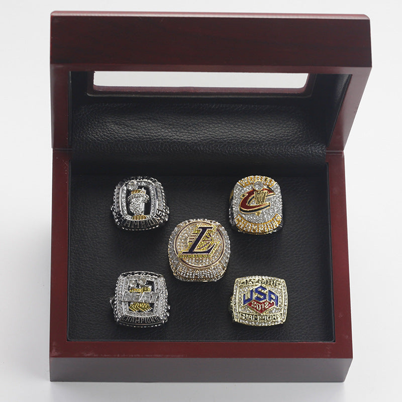 5 *  LeBron James Championship Rings Replica